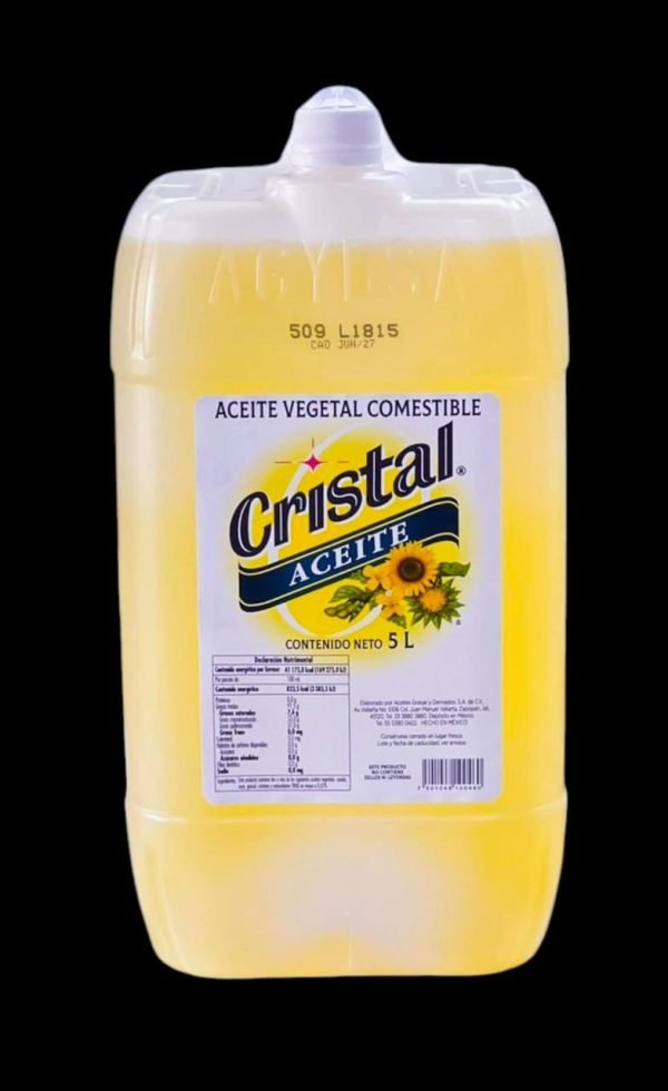 Aceite cristal 5 lt, caja c/ 2pz