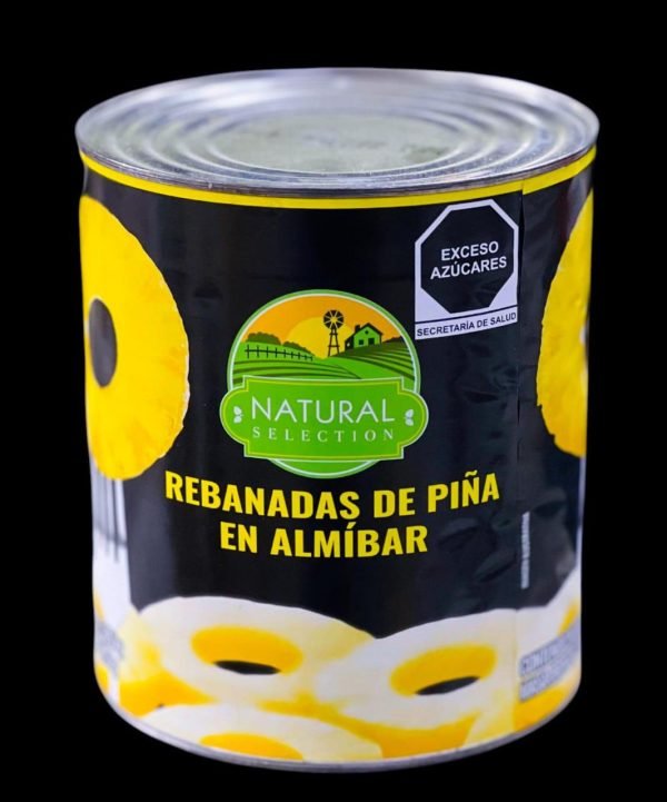 Piña en rebanada 3 kg, caja c/6 pz