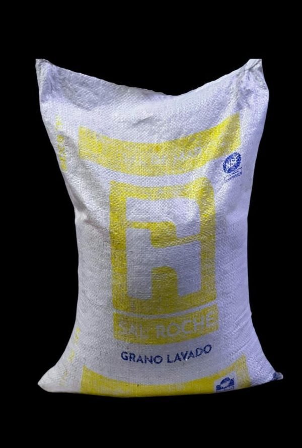 Sal grano lavado a granel, bulto c/25 kg